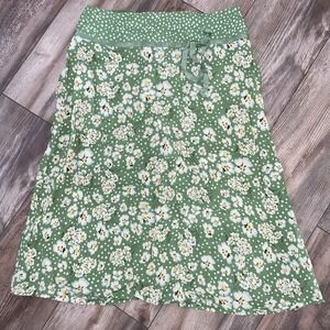 VTG April‎ Cornell Maxi Skirt Women's Size Small Green Floral Zip